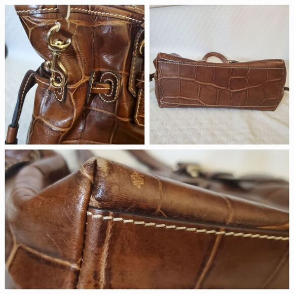 Dooney & Bourke Medium Chiara Brown Leather Handbag - Picture 12 of 13